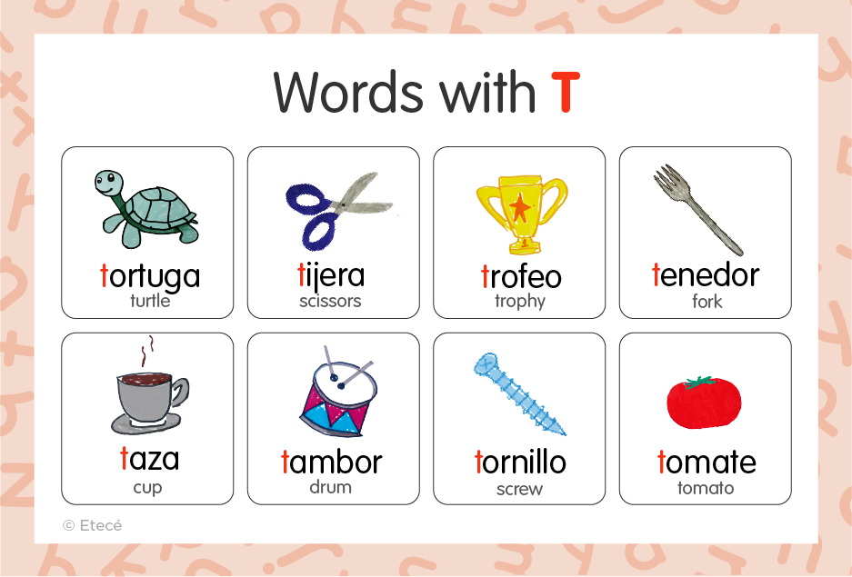 Spanish Words that Start with T